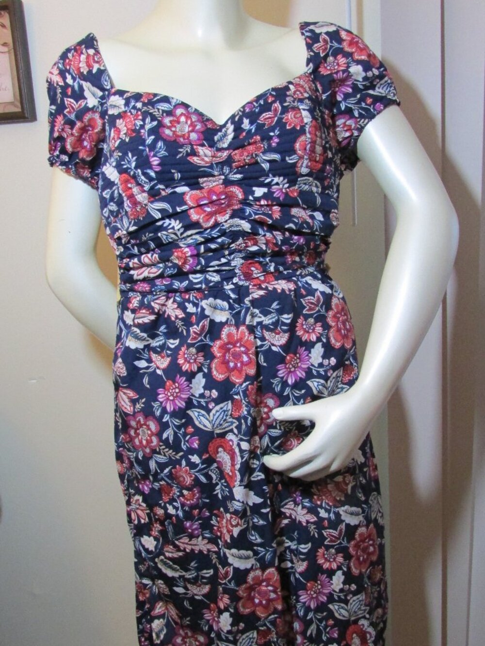 Band of the Free Floral Wide Leg Jumpsuit - Smocking